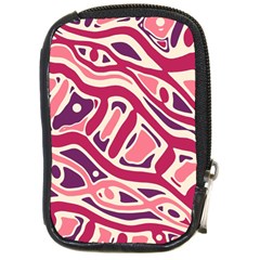 Pink And Purple Abstract Art Compact Camera Cases by Valentinaart