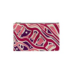 Pink And Purple Abstract Art Cosmetic Bag (small)  by Valentinaart