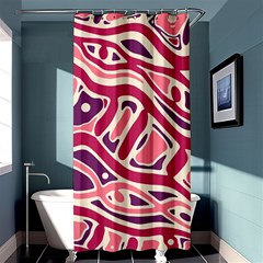 Pink And Purple Abstract Art Shower Curtain 36  X 72  (stall)  by Valentinaart