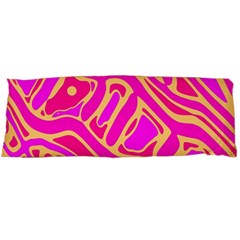 Pink Abstract Art Body Pillow Case (dakimakura) by Valentinaart