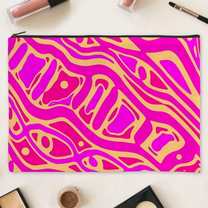 Pink abstract art Cosmetic Bag (XXXL) 