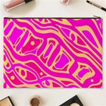 Pink abstract art Cosmetic Bag (XXXL)  Back