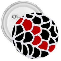 Red, Black And White Abstraction 3  Buttons by Valentinaart