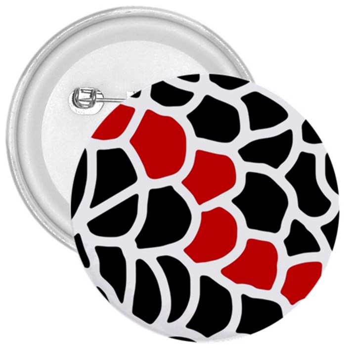 Red, black and white abstraction 3  Buttons