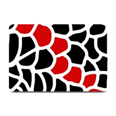 Red, Black And White Abstraction Plate Mats by Valentinaart