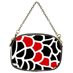 Red, Black And White Abstraction Chain Purses (two Sides)  by Valentinaart