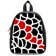 Red, Black And White Abstraction School Bags (small)  by Valentinaart