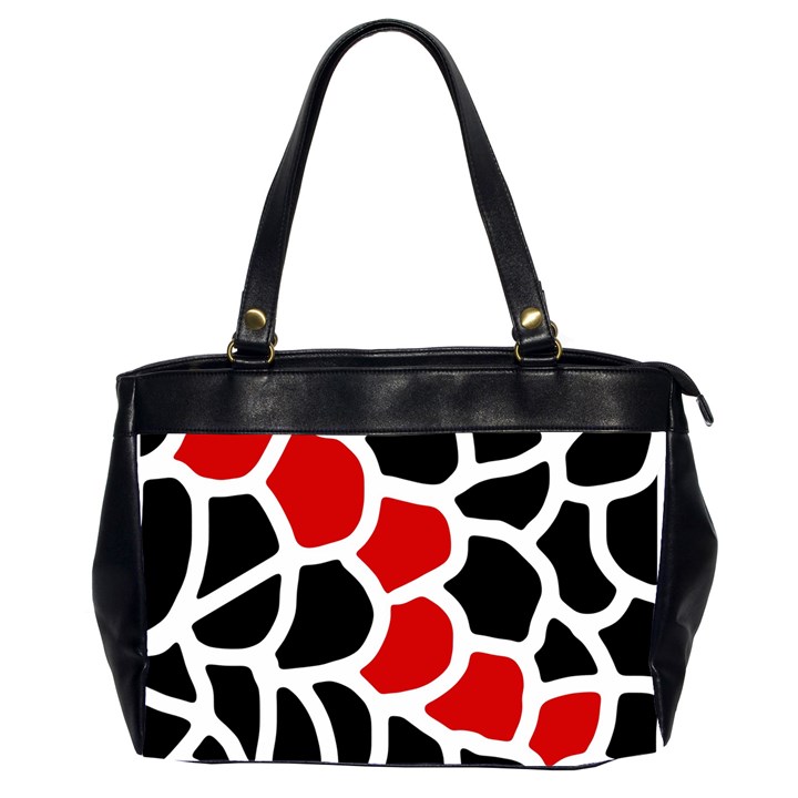 Red, black and white abstraction Office Handbags (2 Sides) 