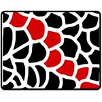 Red, black and white abstraction Double Sided Fleece Blanket (Medium)  58.8 x47.4  Blanket Front