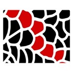 Red, black and white abstraction Double Sided Flano Blanket (Large)  80 x60  Blanket Front