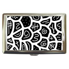 Black And White Playful Design Cigarette Money Cases by Valentinaart