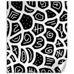 Black and white playful design Canvas 8  x 10  8.15 x9.66  Canvas - 1