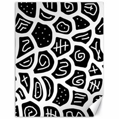 Black And White Playful Design Canvas 18  X 24   by Valentinaart