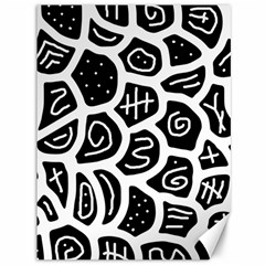 Black And White Playful Design Canvas 36  X 48   by Valentinaart