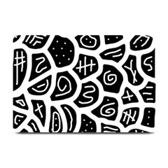 Black And White Playful Design Plate Mats by Valentinaart