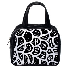 Black And White Playful Design Classic Handbags (one Side) by Valentinaart