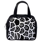 Black and white playful design Classic Handbags (One Side) Front