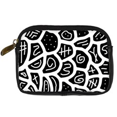 Black And White Playful Design Digital Camera Cases by Valentinaart