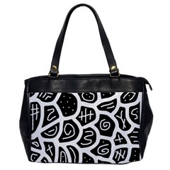 Black And White Playful Design Office Handbags by Valentinaart