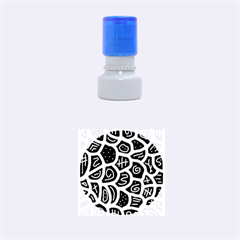 Black And White Playful Design Rubber Round Stamps (small) by Valentinaart