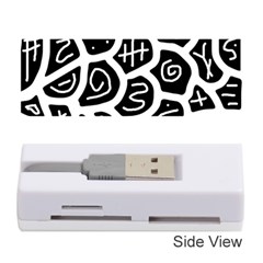 Black And White Playful Design Memory Card Reader (stick)  by Valentinaart