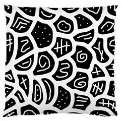 Black And White Playful Design Large Cushion Case (two Sides) by Valentinaart