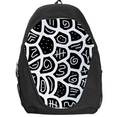 Black And White Playful Design Backpack Bag by Valentinaart