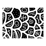 Black and white playful design Double Sided Flano Blanket (Mini)  35 x27  Blanket Front