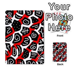 Red Playful Design Playing Cards 54 Designs  by Valentinaart