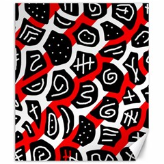 Red Playful Design Canvas 20  X 24   by Valentinaart