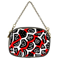 Red Playful Design Chain Purses (two Sides)  by Valentinaart