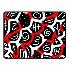 Red Playful Design Fleece Blanket (small) by Valentinaart