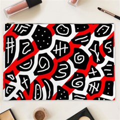 Red Playful Design Cosmetic Bag (xxl)  by Valentinaart