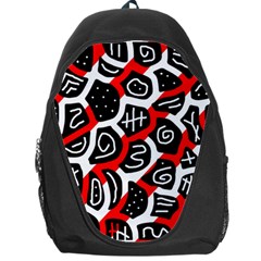 Red Playful Design Backpack Bag by Valentinaart