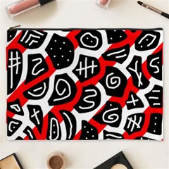 Red Playful Design Cosmetic Bag (xxxl)  by Valentinaart