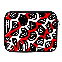 Red Playful Design Apple Ipad 2/3/4 Zipper Cases by Valentinaart