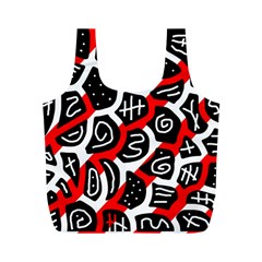 Red Playful Design Full Print Recycle Bags (m)  by Valentinaart