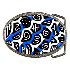 Blue Playful Design Belt Buckles