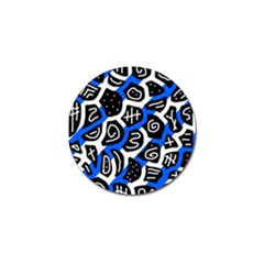 Blue Playful Design Golf Ball Marker by Valentinaart