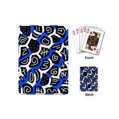 Blue Playful Design Playing Cards (mini)  by Valentinaart