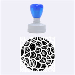 Blue Playful Design Rubber Round Stamps (medium) by Valentinaart