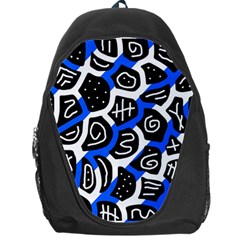 Blue Playful Design Backpack Bag by Valentinaart