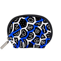 Blue Playful Design Accessory Pouches (small)  by Valentinaart