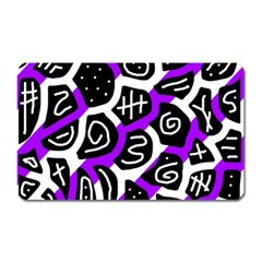 Purple Playful Design Magnet (rectangular) by Valentinaart