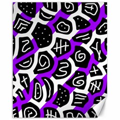 Purple Playful Design Canvas 16  X 20   by Valentinaart