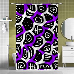 Purple Playful Design Shower Curtain 48  X 72  (small)  by Valentinaart