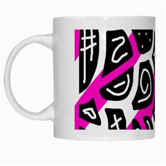 Magenta Playful Design White Mugs by Valentinaart