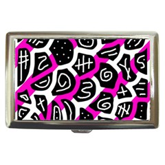 Magenta Playful Design Cigarette Money Cases by Valentinaart