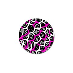 Magenta Playful Design Golf Ball Marker by Valentinaart