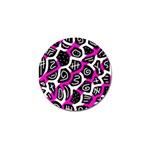 Magenta playful design Golf Ball Marker (4 pack) Front